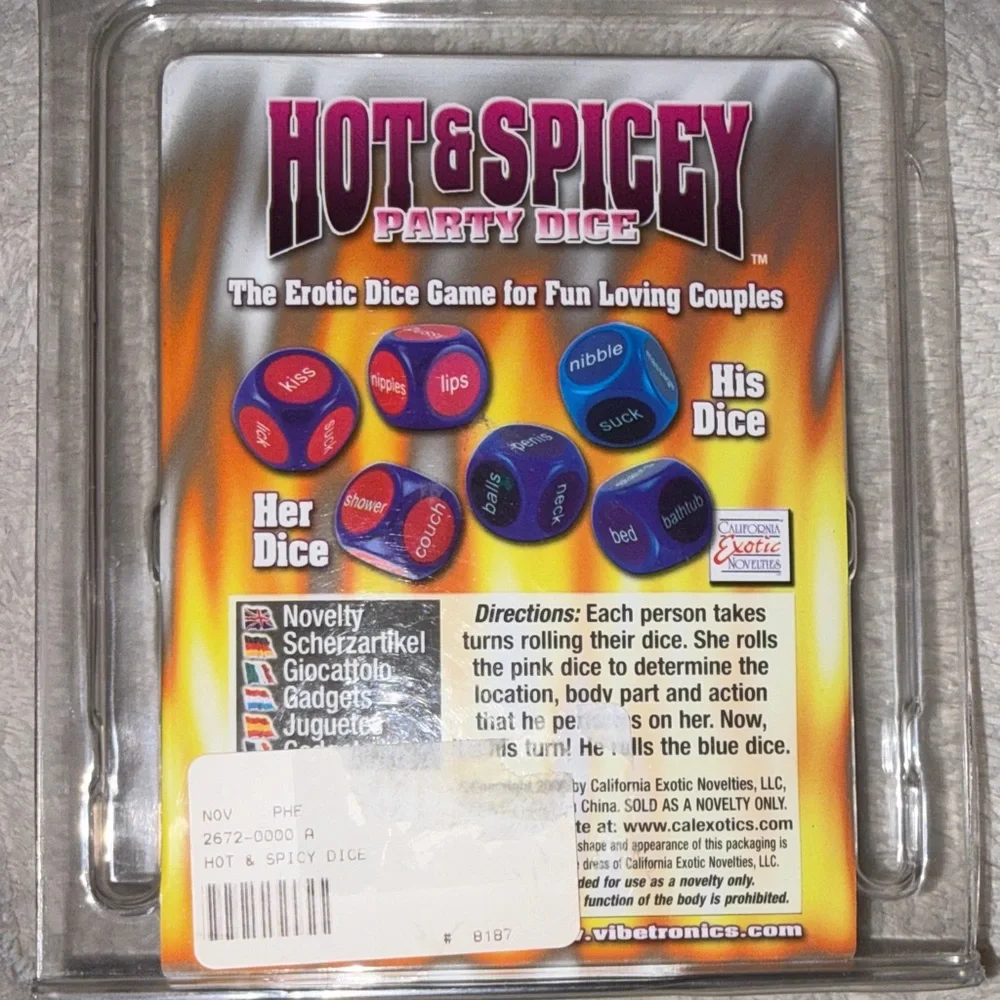Hot & Spicey Intimately Pleasurable, Enjoyable and Exciting Party Dice Game, New